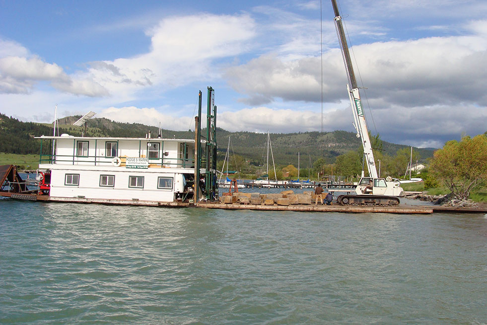 side view of a dock